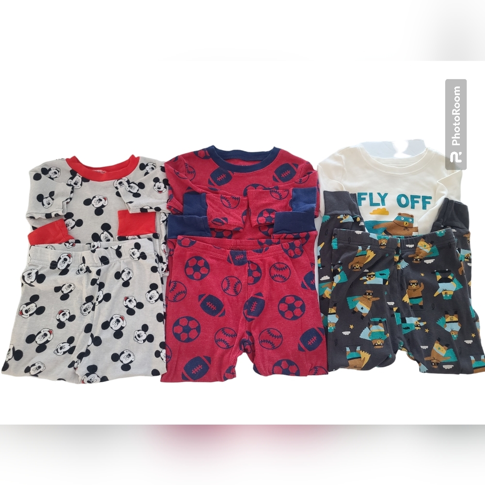 Boys Pajamas Lot Bundle 3 Sets Kids Size 4T